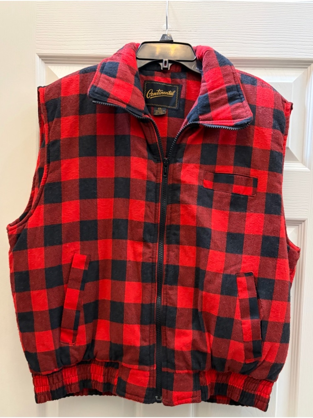 Red & Black Buffalo Plaid Fleece Vest